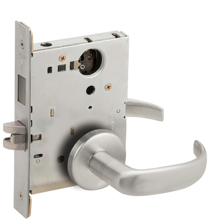 Schlage Corridor Mortise Lock with Deadbolt, 17B Design, Less Cylinder, Satin Chrome L9456L 17B 626